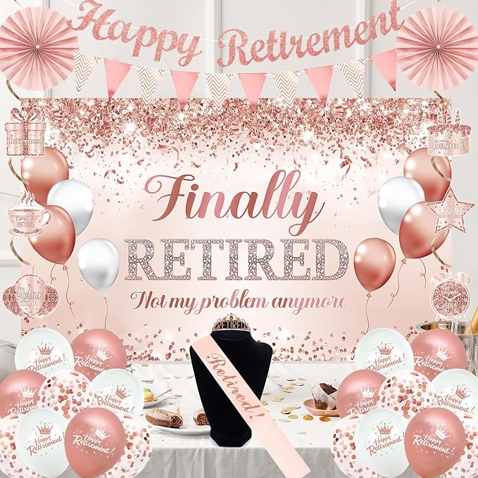 Rose Gold Retirement Decorations - Image 6