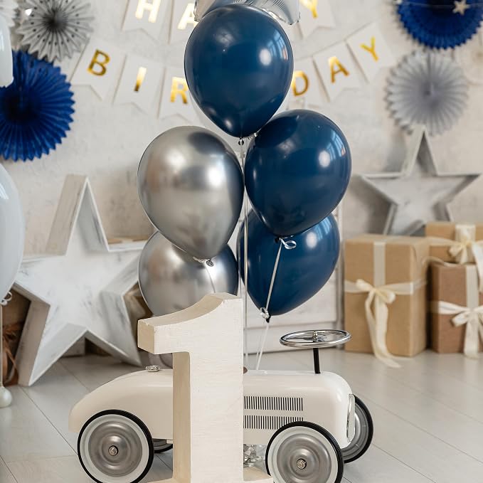 Mr. Pen- Navy Blue Balloons, 12 Inch, 54 Pack | Navy Blue Latex Balloons - Image 5