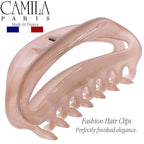 Camila Paris CP3078 French Hair Clip for Women, Beige, Girls Hair Claw Clip Jaw Fashion Durable and Styling Hair Accessories for Women, Luxury Ladies Strong Hold No Slip Grip Clamp, Made in France