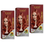 Kaveri Creme Hair Color Permanent Hair Dye Color - With Improved Creme Formula for Gray Coverage Ammonia Free Hair Color Dye for Rich Bright Long lasting (Flame Red, 3.04 Fl Oz) - Pack Of 3