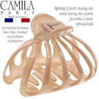 Camila Paris CP3051 2PK French Octopus Hair Clip for Women for Thick Volume Hair, Girls Hair Claw Clips Jaw Fashion Durable Styling Hair Accessories for Women, Strong Hold No Slip Grip, Made in France