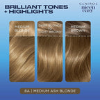 Clairol Nice'n Easy Permanent Hair Dye, 8A Medium Ash Blonde Hair Color, Pack of 1