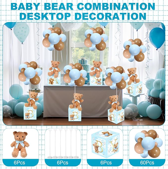 Lenwen 6 Sets Baby Letter Boxes Decorations Table Centerpieces - Image 2