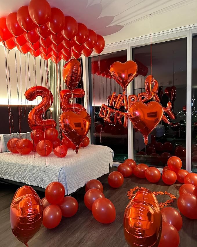 Red 1 Balloon - Number Balloon 40 Inch, 1st Red Birthday Decorations | Large - Image 8