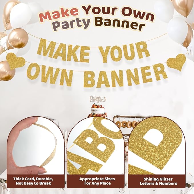 133PCS DIY Banner Kit with Letters Symbols, Make Your Own Banner, Personalized - Image 3