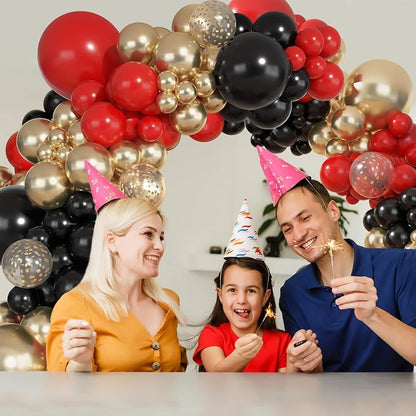 Ouddy Party 149Pcs Red Black Gold Balloon Arch Garland Kit 18 12 10 5Inch | - Image 6