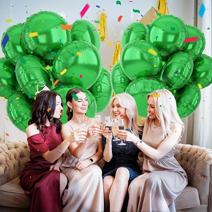 20PCS Green Round Shaped Balloons, 18 Inch Round Foil Balloon, Giant Round - Image 6