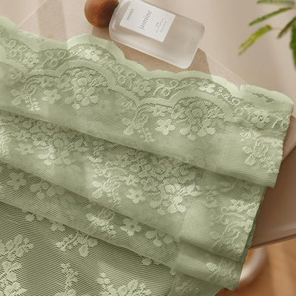 Anmao Vintage Lace Curtains 90 Inches Long 2 Panels Set, Romantic Elegant Light - Image 8