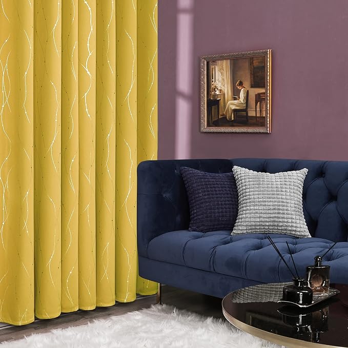 Deconovo Living Room Curtains 72 Inches Long, Thermal Insulated, Room Darkening - Image 4