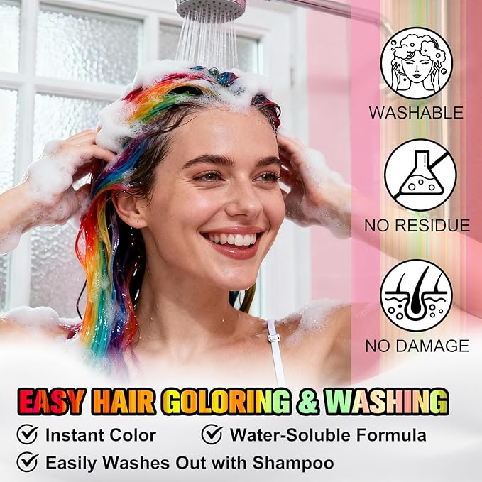 Temporary Hair Spray Color for Kids Women - One-Time Use Green Hair Spray, Vegan and Cruelty-Free Semi-Permanent Hair Color Dye (120ML, Purple)