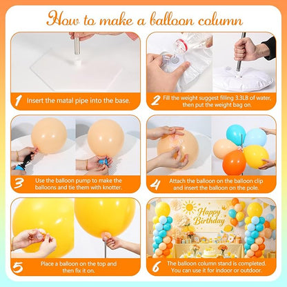Here Comes the Son Balloon Column Stand Kit Set of 2 - Image 5