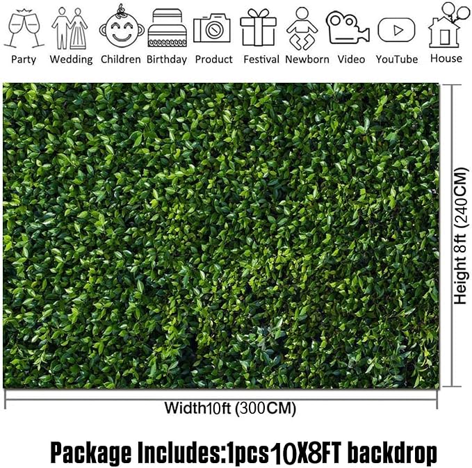 Nature Spring Green Leaves Theme Photo Background Wedding Birthday Party - Image 5