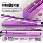 Bekind Apex 2-in-1 Hair Straightener Flat Iron | 1“ 460°F Straightener & Curler for All Hairstyles | UltraSmooth Tech | 15s Fast Heating & Temp Memory | Gift Set for Girls Women (Violet Bloom)