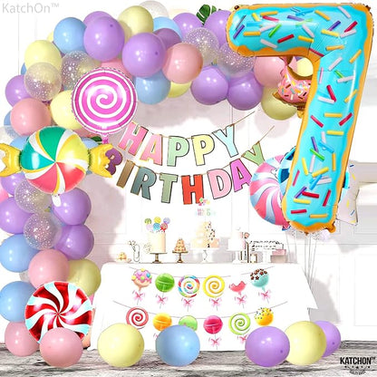 KatchOn Donut Number 7 Balloon 40 Inch, 7 Birthday Balloon | Party Decorations - Image 7