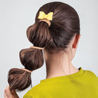 4PCS Bow Spiral Hair Ties, 4 Colors Bowknot Phone Cord Ponytail Holders for Women, Elegant Rubber Hair Coils, Stylish Hair Accessories for Party, Daily Use