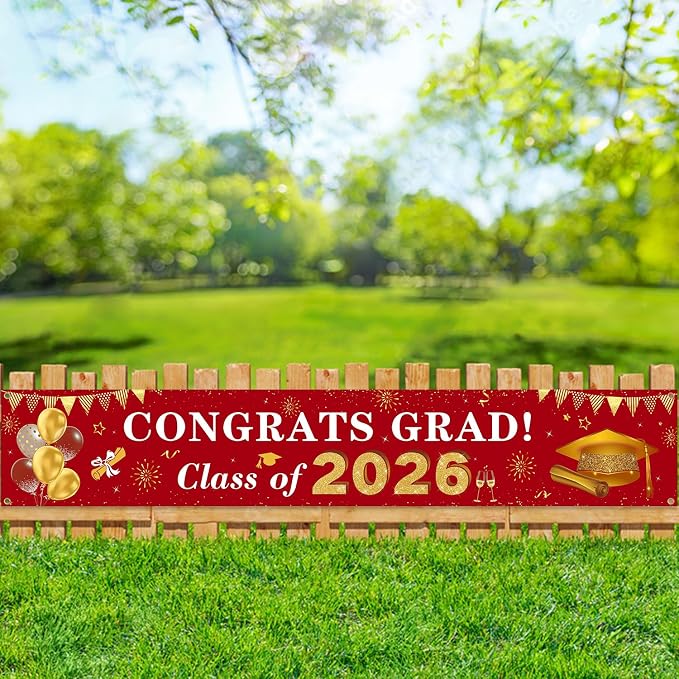 2026 Graduation Decorations Congrats Grad Class of 2026 Banner - Image 6