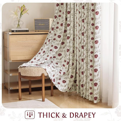 Beauoop Floral 100% Blackout Curtains - Image 7