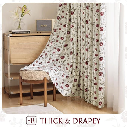Beauoop Floral 100% Blackout Curtains - Image 7