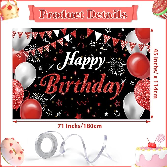 Happy Birthday Banner Decorations - Image 2