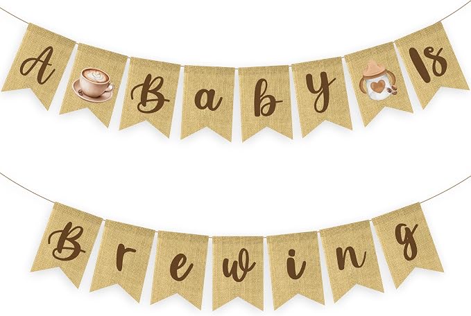 ANGOLIO Coffee Banner for Baby Shower Party by ANGOLIO