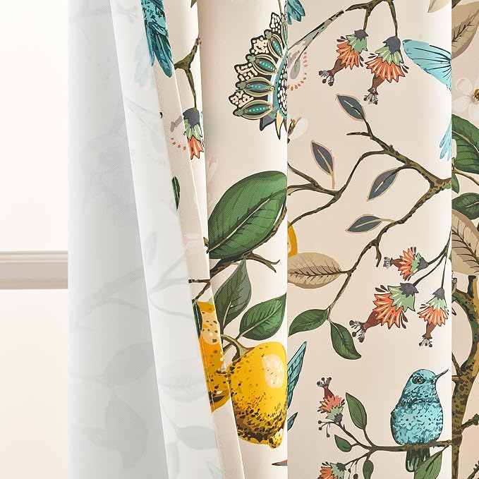 Topfinel 94 Inches Long Custom Window Treatments, Retro Art Deco Euro Flower - Image 6