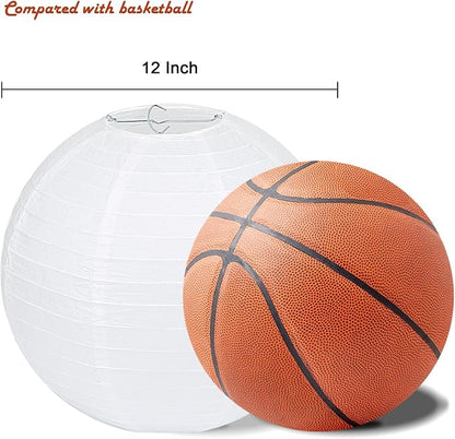 LURICO 10 Packs 12 Inch White Paper Lanterns Round Chinese/Japanese Hanging - Image 3
