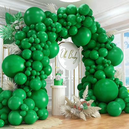 412pcs Dark Green Balloons 18 12 10 5 Inch Dark Green Balloon Garland Arch Kit by PAXILE