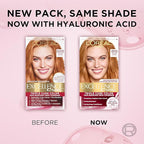 L'Oreal Paris Excellence Crème Permanent Hair Dye, Triple Care Hair Color with Pro-Keratine Complex for 100% Gray Hair Coverage, 8RB Reddish Blonde, 1 Kit (Pack of 2)