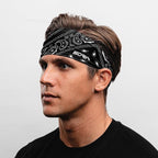 Suddora Paisley Print Bandana Headband, Multi-sport Boho Style Bandana, Non-slip Fabric, Unisex Head Accessory for Bikers