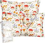 2 Pack Mulberry Silk Pillowcase for Hair and Skin - Queen Size 20 x 30 Inches with Hidden Zipper Flowering Plants 19 Momme Soft Sleeping Silk Pillow Case for Women, Moms