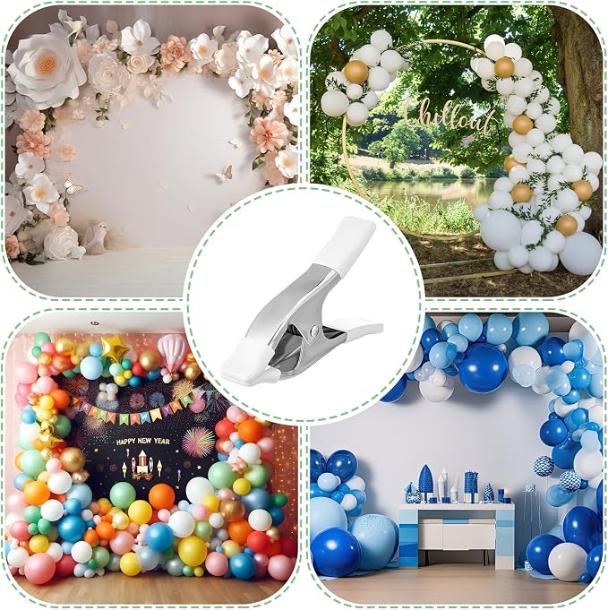 LemonRoad 24 Pack Balloon Arch Clips 1.97 Inch Metal Spring Clamps Strong Clips - Image 4