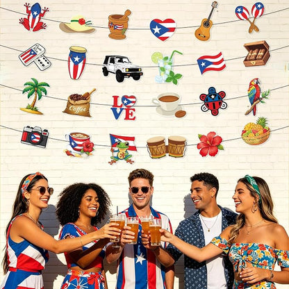 Puerto Rico Party Decorations Banner Garland, Puerto Rican Birthday Decorations - Image 6