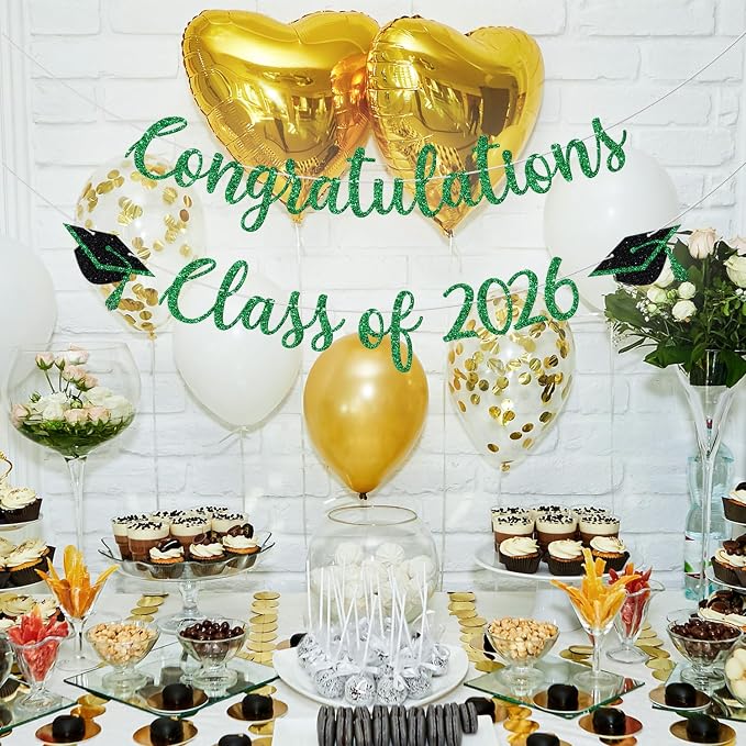 Congratulations Class of 2026 Banner, Congrats Grad Party Decor, 2026 - Image 5