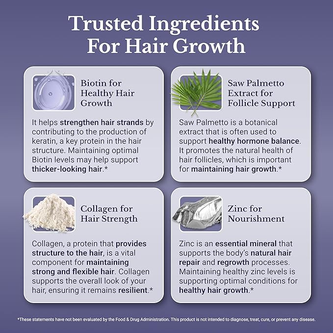 Hair Switch - Supplements for Hair and Scalp - Biotin, Zinc, Selenium, and More - Hair Activation Formula for Men and Women, 1 Bottle