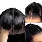 250 Density HD Lace Front Human Hair Wigs For Black Women 15A Grade Bleach Knots Glueless Wear and Go 9X6 Pre Braided Wig 9x6 Straight Lace Frontal Wigs Human Hair Pre Plucked Pre Cut 26inch