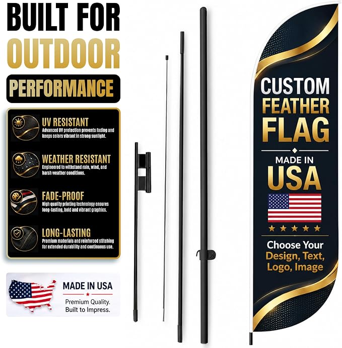 Custom Feather Flag by BCB Print, Personalized Swooper Flag - Image 4
