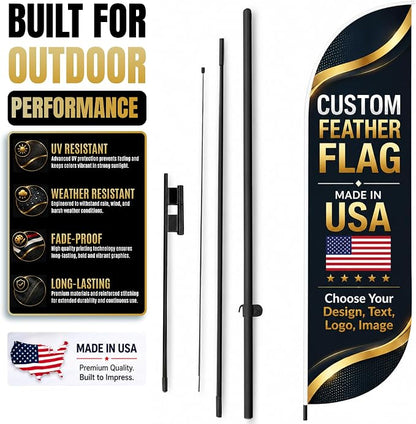 Custom Feather Flag by BCB Print, Personalized Swooper Flag - Image 4