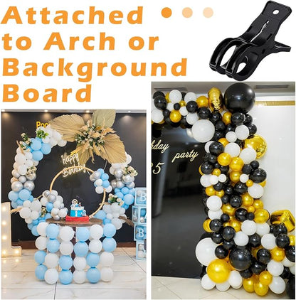 LemonRoad 10 Pack Large Balloon Arch Clips Plastic Transparent Backdrop Spring - Image 5
