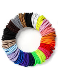 203 Pieces Hair Ties No Damage, 4MM Elastic Hair Ties, Medium Size Ponytail Holders for Women and Girls, Multicolor (20 Colors)