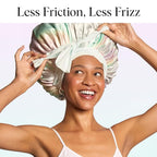 Kitsch XL Satin Bonnet for Sleeping - Softer Than Silk Hair Bonnet for Women - Secure Fit, Adjustable Night Cap for Curly & Textured Hair - Prevents Breakage, Tangles & Thinning - Aura