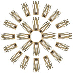 Chinco 24 Pcs Double Grip Hair Clips Metal Snap Clips Women Barrettes for Hair Making, Salon Supplies(Ancient Bronze,2 Inch)