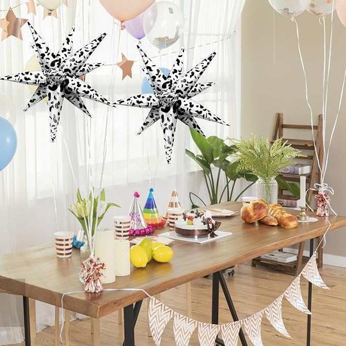 ZAKVOOR 60 Pcs Star Balloons 12 Spike Foil Party Decoration Balloons - Image 4