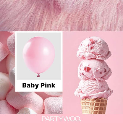 PartyWoo Baby Pink Balloons 85pcs Pastel Pale Light Pink Color | 18 12 10 5 - Image 2