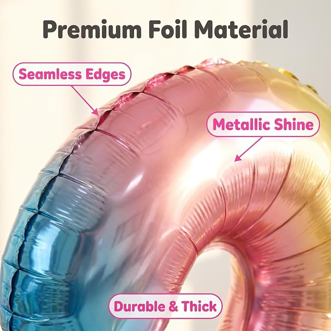 YPSelected 32 Inch Large Foil Helium Number Balloon Birthday Wedding Party 0-9 - Image 6