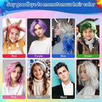 White Temporary Hair Color Spray - Washable & Non-Sticky Hair Dye for Halloween, Cosplay, Parties-Safe for Kids, Women & Men - Quick-Drying & Easy to Wash Out(120ml)