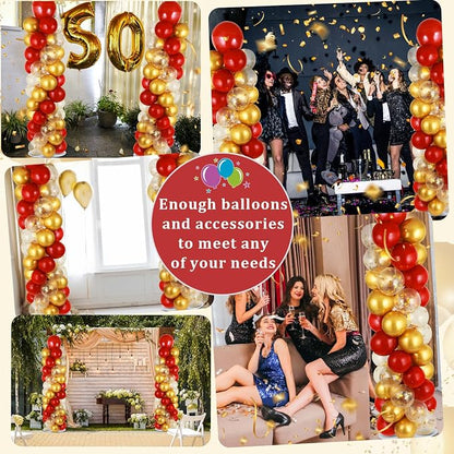2 Sets Red Gold Balloon Column Stand Kit - Image 6