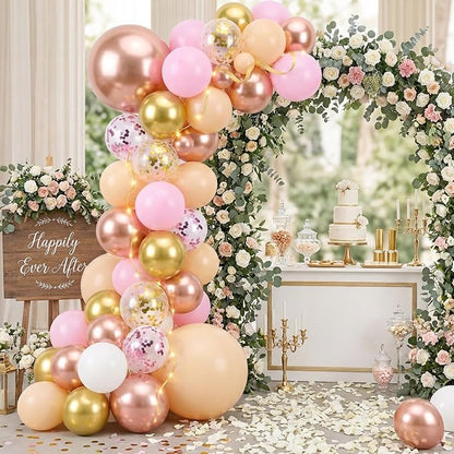 RUBFAC Rose Gold Balloons Garland Arch Kit, Latex Party Balloons Different - Image 7