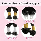 YoungSee Micro Bead Hair Extensions Real Human Hair Brown Micro Loop Hair Extensions Human Hair Dark Brown Balayage Bead Hair Extension 22 Inch Ombre Micro-Link Hair Extension Soft for Wedding 50g 50s