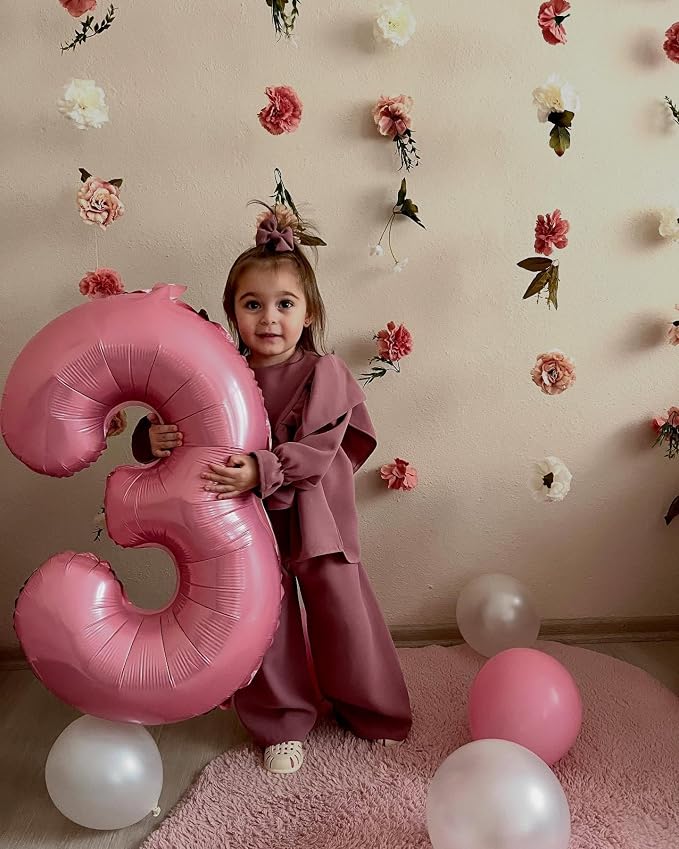 23 Balloon - Pastel Pink Birthday Number Balloons, 40 Inch Decorations | Pastel - Image 7