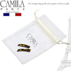 Camila Paris CP2240/2 French Hair Barrettes Clips for Women, Handmade, Girls Side Slide-in Barrette Clip, Hair Accessories for Women. Strong Hold No Slip Grip Fashion Durable Styling, Made in France